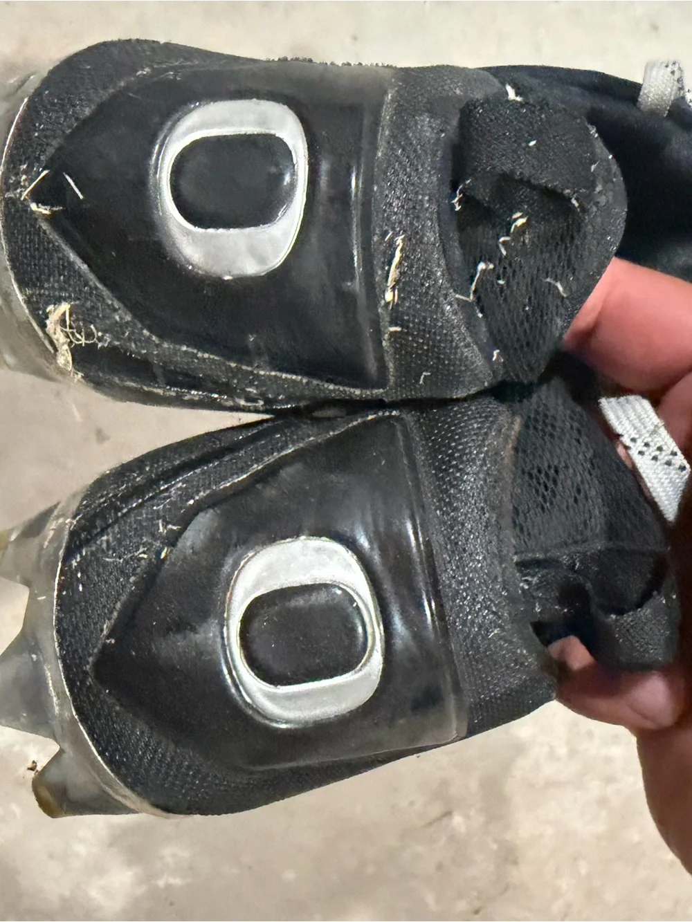 Kids Black Athletic Cleats with White Laces